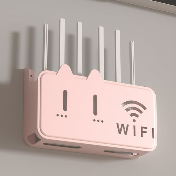 UUHYTG WIFI Router Holder, 2 Pack Wall Mounted Storage Shelf with ...