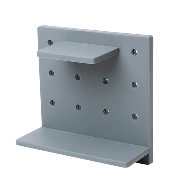 UUHYTG Wall Mounted Storage Shelf Rack, Adhesive Bathroom Kitchen Organizer for Toilet Shower Use, No Drill Plastic Wall Shelf for Household Daily Storage Solutions