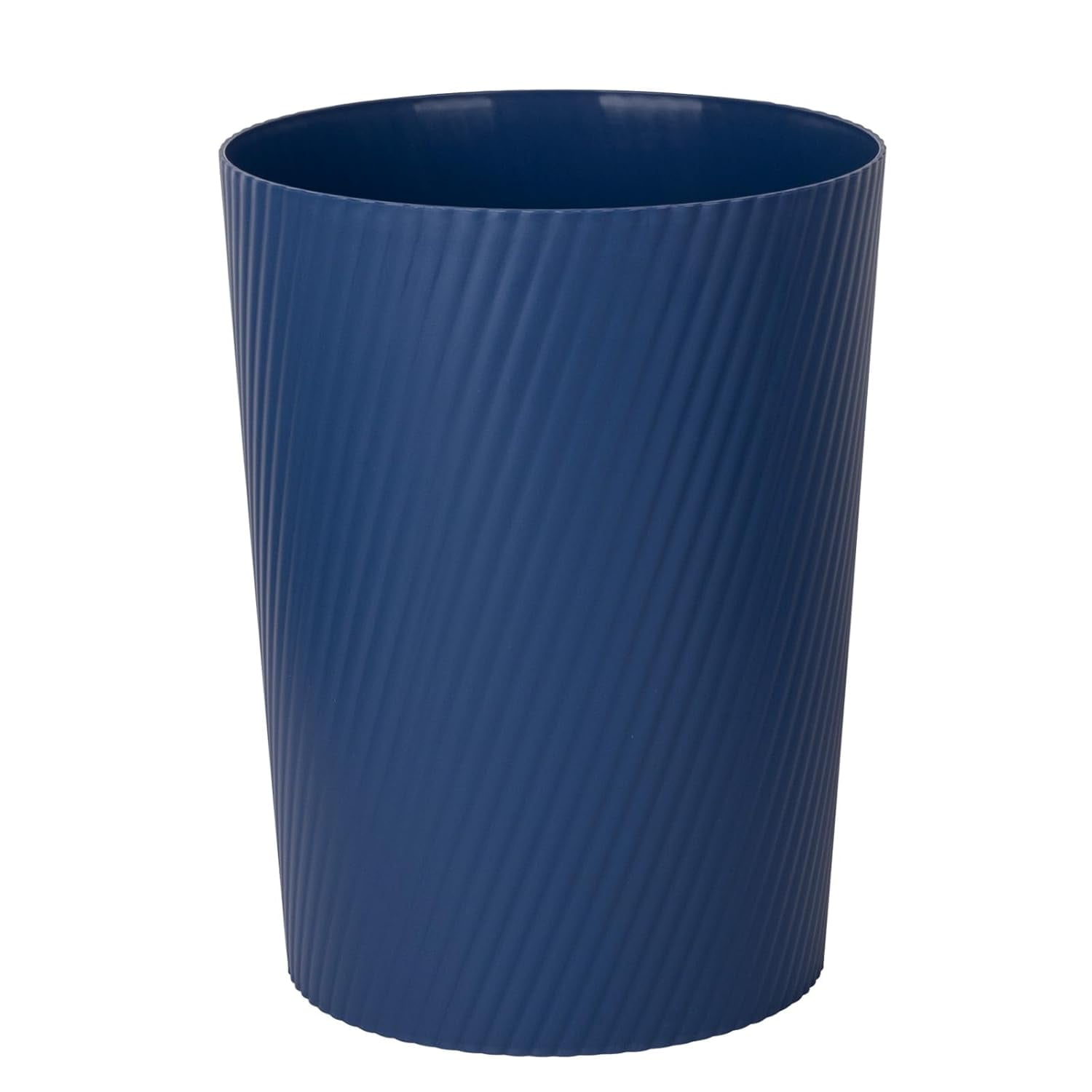 UUJOLY Small Trash Can 2-Pack - 3.5 Gallon Rectangular Wastebasket For Bathroom, Office, Kitchen, Navy Blue Plastic Garbage Bin - View #2