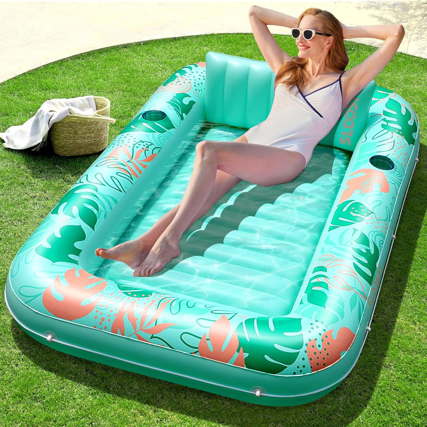Tanning Raft UUK Inflatable Tanning Pool Lounger Float, 70