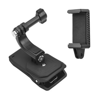 PULUZ Backpack Shoulder Strap Mount Backpack Clip Replacement for GoPro Hero 11/10/9 Osmo Pocket Action Cameras with Phone Holder for Smartphones