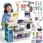 UUSUOO Doctor Kit for Toddlers 3-5, 53Pcs Doctor Kit for Kids,Pretend Medical Station Toy Set with Lights & Sounds,Doctor Set Role Play Toys for 3-8 Boys & Girls Christmas Birthday Gift