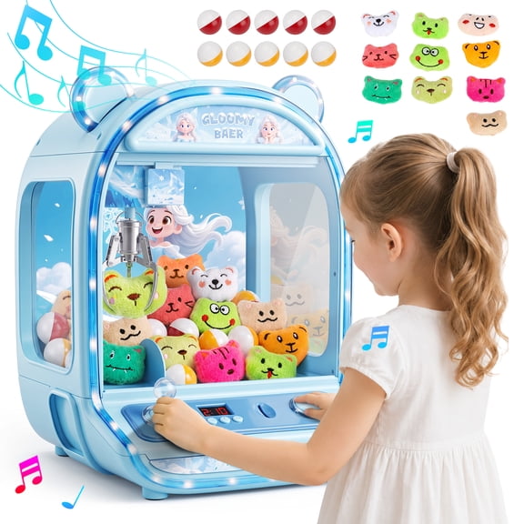 UUSUOO Large Claw Machine for Kids,Rechargeable Vending Machine Toys for Boys Girls,Arcade Toys for Girls with Light & Music,Christmas Birthday Gifts Toys Age 3+