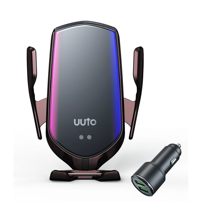UUTO Cell Phone Stand: 15W Qi Wireless Car Charger Mount, Auto