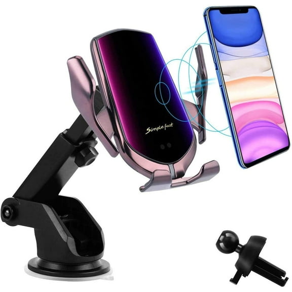UUTO Wireless Charging Suction Cup Windshield iPhone Samsung Car Mounts