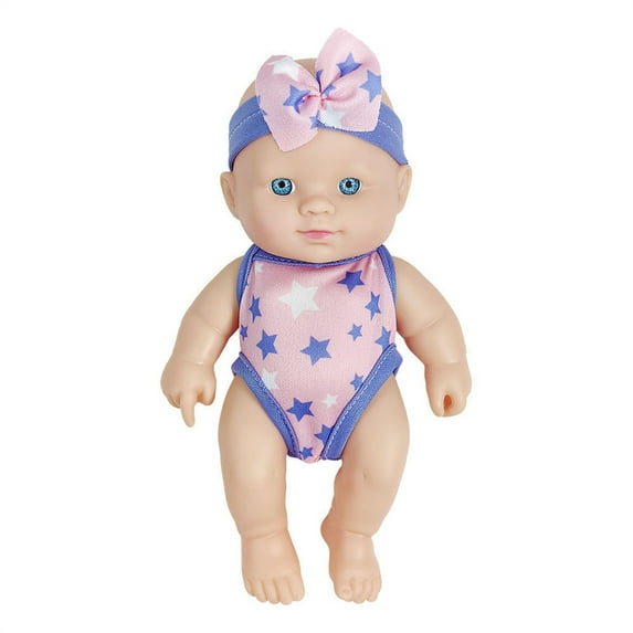 UUWEAR Soothing Simulation Baby Doll, Vinyl Soft Toy with Removable Swimsuit, Poseable Joints, Kids Role Play Gift, Bath Pool Beach Toy, Safe Plastic Material C