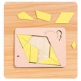 thumbnail image 1 of UUWEAR Wooden Blocks Puzzle Brain Teasers Toy Geometric Tangram Brain Teaser Puzzles Geometry Jigsaw 3D Russian Blocks Game STEM Educational Gift for Kids Adults E, 1 of 3