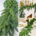 thumbnail image 1 of UUWENDA Christmas Garland Artificial Garland 150Cm Greenery For Holiday Mantle Stairway Fireplace Decor, 1 of 7
