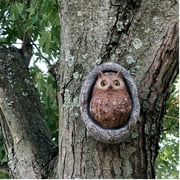 UUWENDA Garden Owl Tree Statuefigurine Poly Resin Office Yard Decoration Ornament Owl