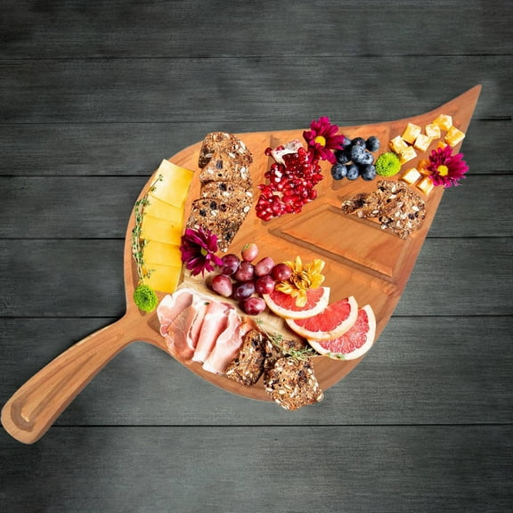 UUWENDA Kitchen Supplies Leaf Board Charcuterie Board Set Unique Cheese Board Charcuterie & Serving Tray