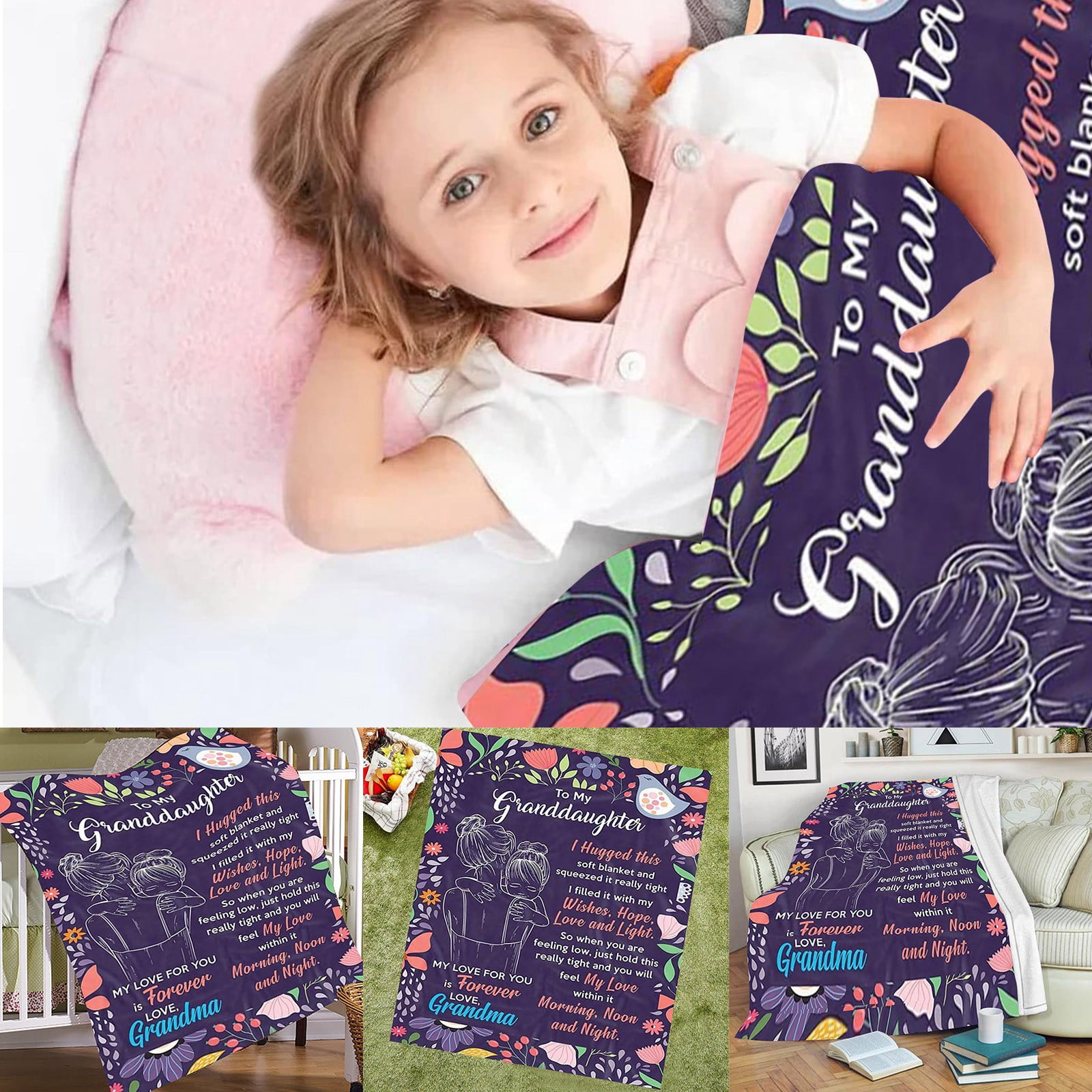 Granddaughter throw blanket sale