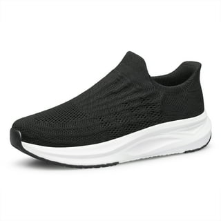 UUYOUNI Men's Slip on Walking Shoes Non Slip Gym Workout Shoes Breathable Mesh Walking Mens Sneakers