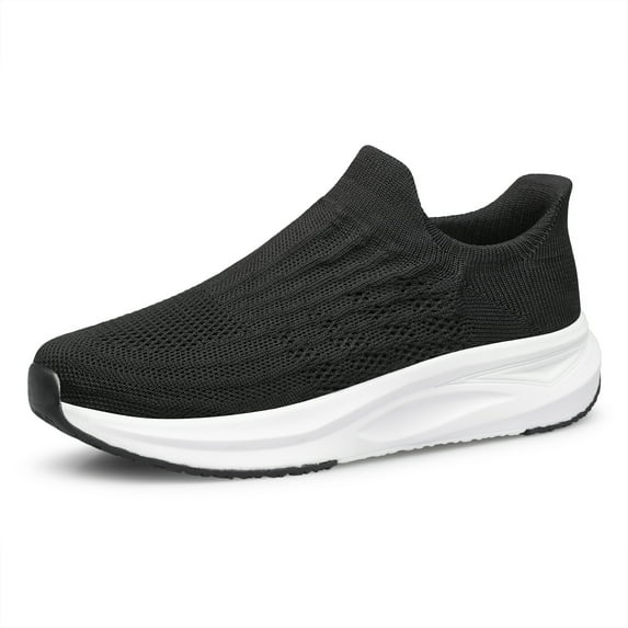 UUYOUNI Men's Slip on Walking Shoes Non Slip Gym Workout Shoes Breathable Mesh Walking Mens Sneakers