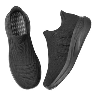 UUYOUNI Womens Slip on Walking Shoes Breathable Sock Shoe Non-Slip Mesh Casual Sneakers