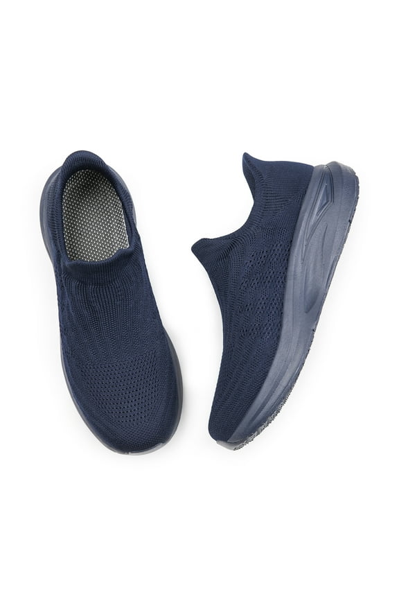 Womens Slip on Walking Shoes Breathable Sock Shoe Non-Slip Mesh Casual Sneakers