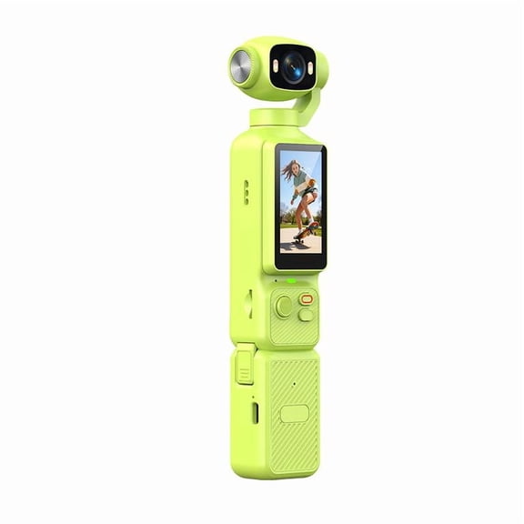 UUvideo 4K Pocket Gimbal Camera with Rotatable Touchscreen Handheld Vlog Video RecorderGreen