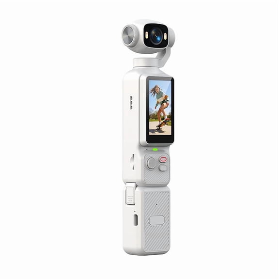 UUvideo 4K Pocket Gimbal Camera with Rotatable Touchscreen Handheld Vlog Video RecorderWhite