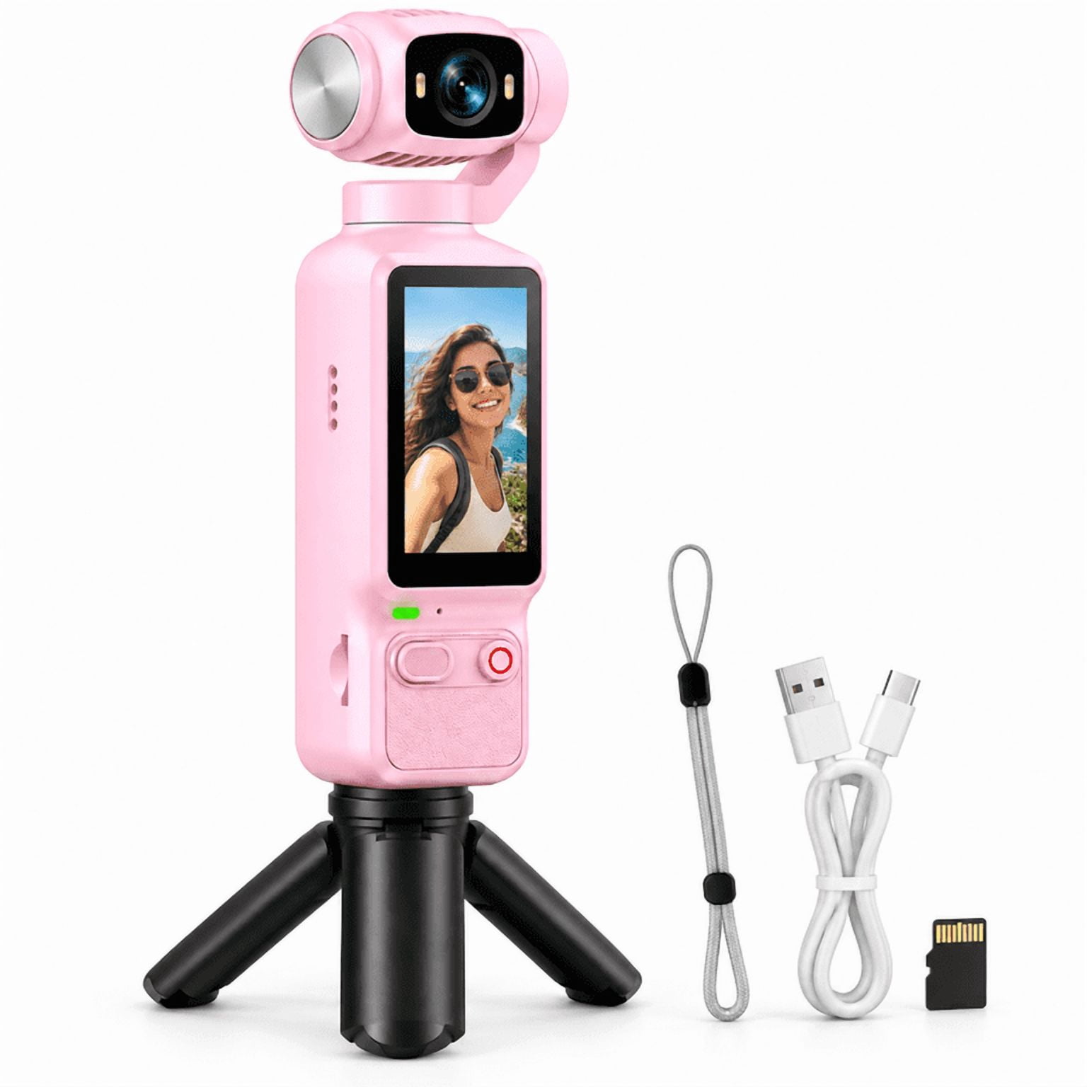 UUvideo Handheld Gimbal Camera, 4K Anti-Shake Pocket Vlog Cam with ...