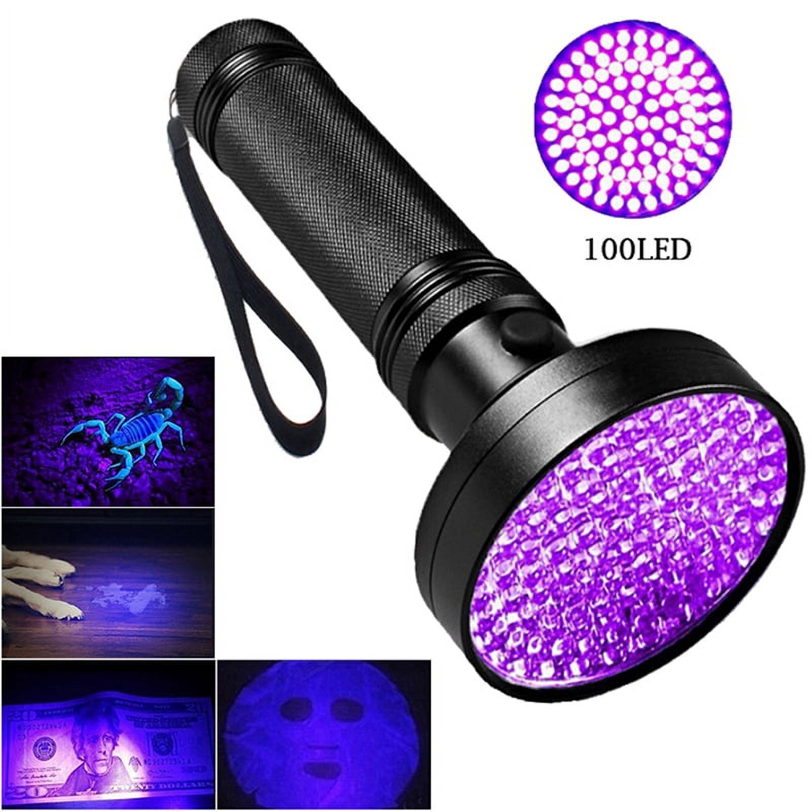 UV 100 Leds Flashlight 395nm Ultra Violet Torch Light Lamp Blacklight