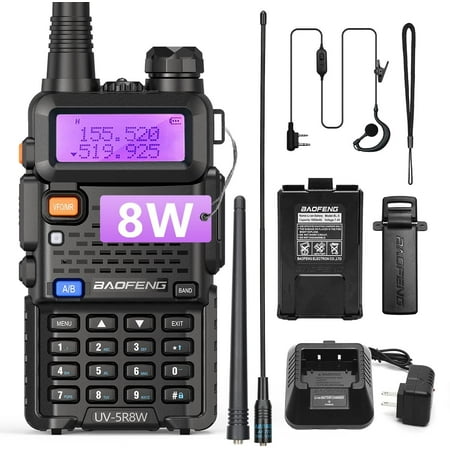 Ham Radio Upgrade UV-5R 8W Multi Band Handheld Long Range Walkie Talkies with Earpiece
