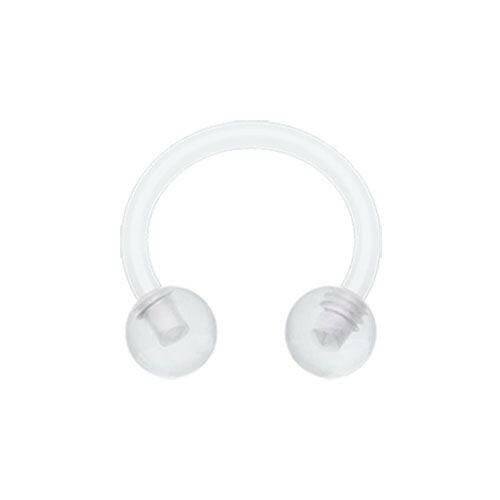 Comfy Bio Flex Horseshoe Rings – 2 Pack, 16G, 3mm – Perfect For Ear, Septum & Labret Piercings