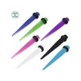 thumbnail image 1 of UV Acrylic Spike Design Ear Plugs Taper/Stretcher 00 Gauge - 7 Colors Available, 1 of 8