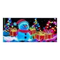 thumbnail image 1 of UV Activated Christmas Garage Door Cover Banner, Fluorescent 2d Flat Christmas Door Cover Party Banner, Lighted Backdrop with Santa and Elf, Outdoor Indoor Party Decor, Outdoor Christmas Decorations, 1 of 9