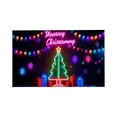 thumbnail image 1 of UV Activated Christmas Garage Door Cover Banner, Fluorescent 2d Flat Christmas Door Cover Party Banner, Lighted Backdrop with Santa and Elf, Outdoor Indoor Party Decor, Outdoor Christmas Decorations, 1 of 9