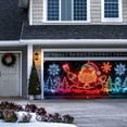 thumbnail image 1 of UV Activated Christmas Garage Door Cover Banner,Glows in Dark Flat Holiday Garage Door Covers,Merry Xmass Backdrop Holiday Decorations for Homeowners Party Family Gatherings Winter 6*13ft A, 1 of 6