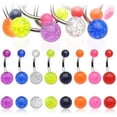 thumbnail image 1 of UV Belly Ring Glitter (Dark Green) B/4/4, 1 of 3