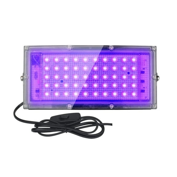 UV Black Light 50W IP65 Waterproof Stage Blacklight For Glow Party Dance DJ Disco Bar Body Paint Fluorescent Poster Purple Lamp