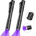 thumbnail image 1 of UV Black Light Flashlight Small Blacklight Flashlights Pen Lights for Leak, Pet Urine, Hotel Inspection, Dry Stain and Dye Detector, 5.2 Inches Long, 1 of 7