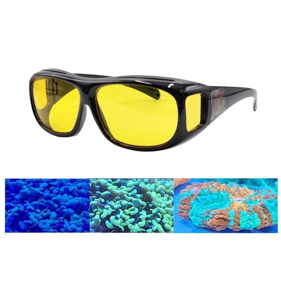 UV Coral Reef Viewing Glasses for Saltwater Aquarium, Reef Tank | UV Glass for Coral Reef Tank | Coral Glass Lens Filter for Professional Photography