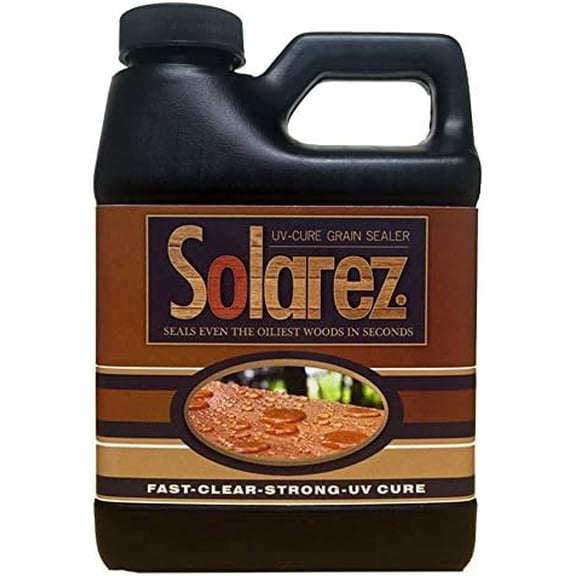 UV Cure Grain Filler & Sealer (Pint) ~ Cures 3-5 Min in Summer Sunlight! Eco-Friendly, Perfect Sanding ~ Fine Furniture, Guitar Luthiers, Pool cues, DIY Woodworking & No Dangerous Fumes!