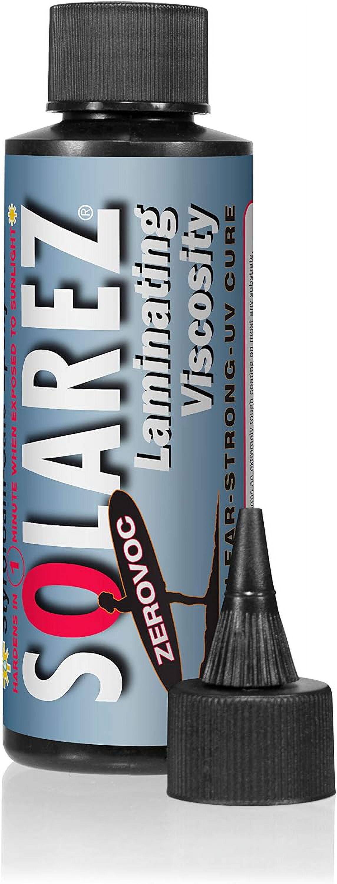 UV Cure ZEROVOC Low Viscosity Epoxy Resin (4 Oz) Tough, Yet ible, Non