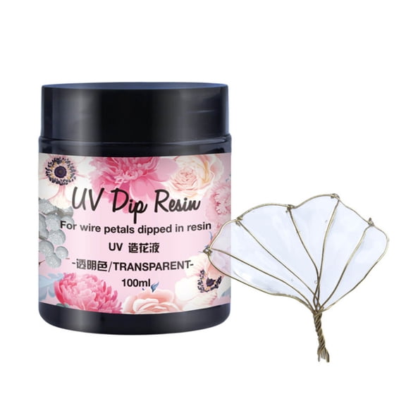 UV DIP Resin UV Flower Making Liquid for Wire Metals Dipped In Resin Crystal UV Curing Headdress Jewelry Making