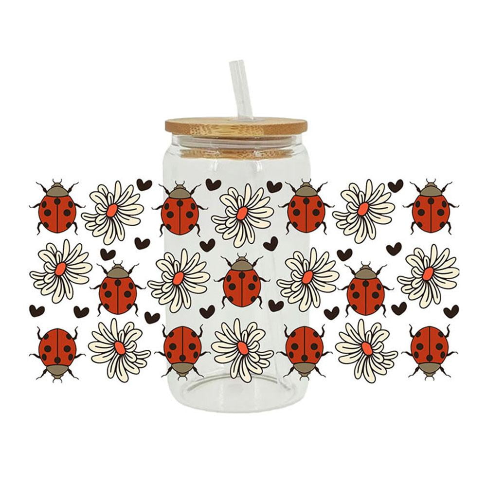 UV DTF Cup Wrap Stickers – 8 Sheets Floral & Theme Designs For 16 Oz Tumblers & Glasses | Easy DIY Transfer For Custom Gifts