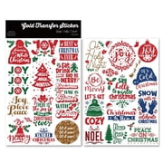 UV DTF Decal Cup Wrap Vintage Rub On Transfers Stickers for Crafts Holiday Theme Vibrant Crystal Glossy Surface Decals DIY Use for Glass Wood Rocks