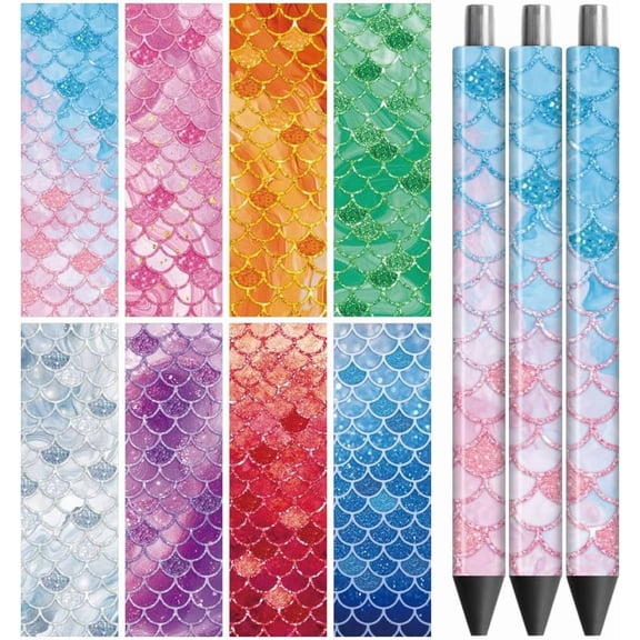 UV DTF Pen Wraps Transfer Sticker Decal - 48pcs Waterproof HD Print UV DTF Pen Adhesive Decals
