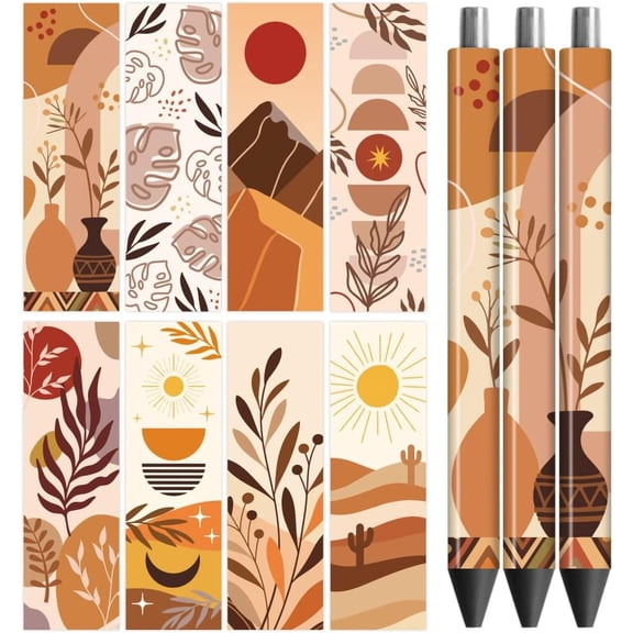 UV DTF Pen Wraps Transfer Sticker Pattern - 48pcs Waterproof HD Print UV DTF Pen Adhesive Decals for Personalized DIY Pencil Pen Decorative Crafts Gifts Giving for Mothers Day