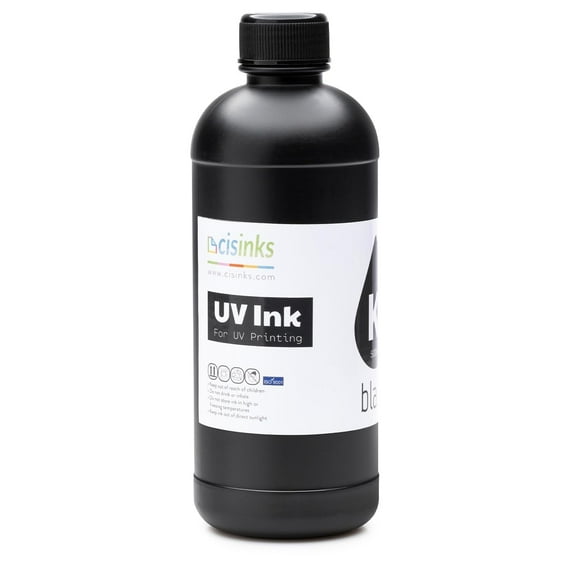 Soft UV DTF Transfer Printer Ink 500mL Black Bottle Refill Soft Ink Premium Ultraviolet Curable Direct to Film Printing AB Film Sticker Decal Custom Logo Branding Drink Glass Bottles, Phone Cases
