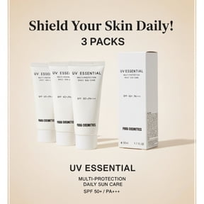 UV ESSENTIAL Multi-Protection Daily Sun Care SPF 50+ PA+++ | Lightweight Broad Spectrum Sunscreen | Para Cosmetics (50ml / 1.7 fl.oz.