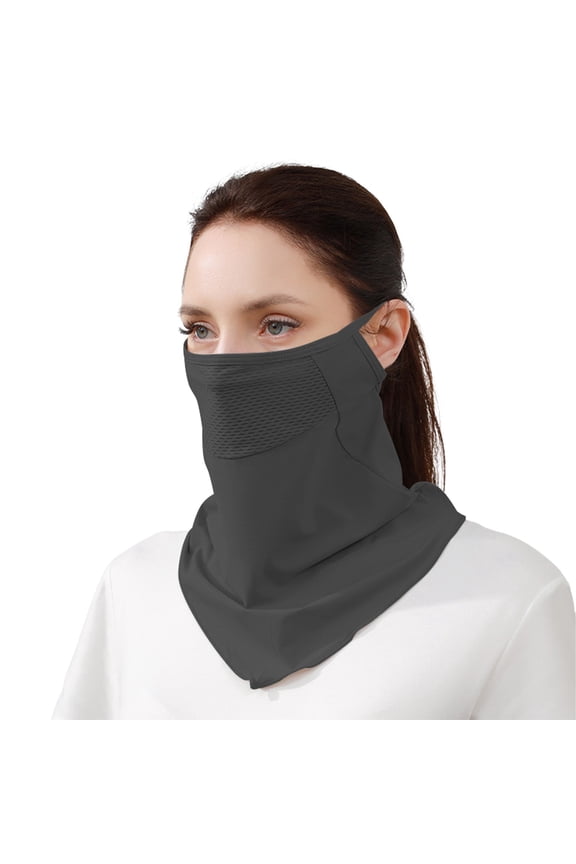 UV Face Mask, Sun Masks for Women, Soft Breathable Face for Outdoors, Washable Reusable Z01 Dark Gray A