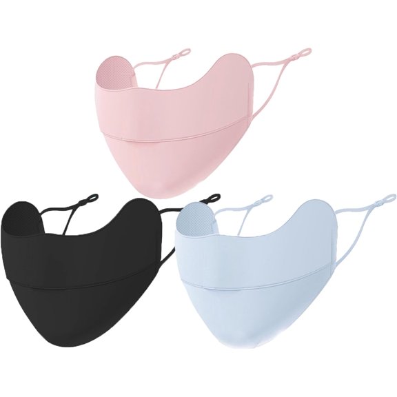 UV Face Mask Sun Protection,UPF 50+Blocks 98% of UVA/UVB Rays,UV Face Mask for Women Washable Reusable(3PCS)