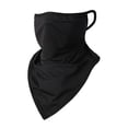 thumbnail image 1 of UV Face Mask UPF 50+ Unisex Breathable Face Cover Sun UV Protection Earloop Neck Gaiter Scarf for Summer Outdoor Activities Black One Size, 1 of 3
