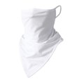 thumbnail image 1 of UV Face Mask UPF 50+ Unisex Breathable Face Cover Sun UV Protection Earloop Neck Gaiter Scarf for Summer Outdoor Activities White One Size, 1 of 3
