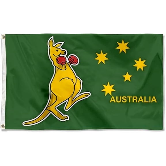 UV Fade Resistant Double Sided and Double Stitched 150D Polyester banner (Boxing Kangaroo)