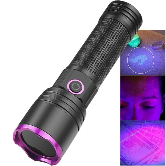 UV Flashlight 2000 Lumens High Power Black Light Flashlight for Pet Urine Detection, Resin Curing, Minerals, Blood tracking, Scorpion, Rockhounding,Yooperlites,A/C Leak Detect (1Pcs)