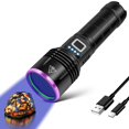 UV Flashlight 20W, 5000Mah High Power 365nm UV Light, Led Usb