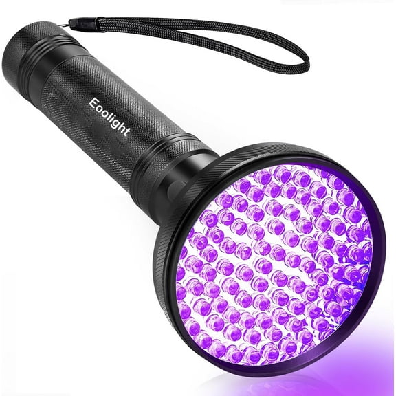 UV Flashlight Black Light, 100 LED 395 nM Ultraviolet Blacklight Flashlights Detector for Dog Urine, Pet Stains and Bed Bug